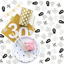 100/200pcs "Farewell To My 20s" Multicolor Confetti, "Farewell To My 20s" Decorations, Youth Funeral, 30th Birthday Party - Multicolor - View 7