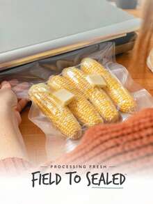 2 Rolls Of The Same Combination Of 5 Meters Vacuum Sealing Bags, Textured Vacuum Packaging Bags, Sealed Food Freshness Bags For Chicken, Duck Fruits And Vegetables, Kitchen Supplies - White - View 6