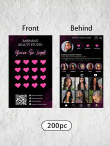 Custom 200/500/1000pcs Personalized Business Cards-11 Styles, Personalized Professional Work Cards, Suitable For Online Marketing And University Style, Beauty Salon, Hair Salon And Nail Art Business Cards,Exclusive Customized VIP Cards, Fashionable Office And Social Style Waterproof Surface Pattern Customization Customized Business Cards,Junior High School Students, Middle School Students, High School Senior High School Students, College Students, University Students, Freshman, Sophomore