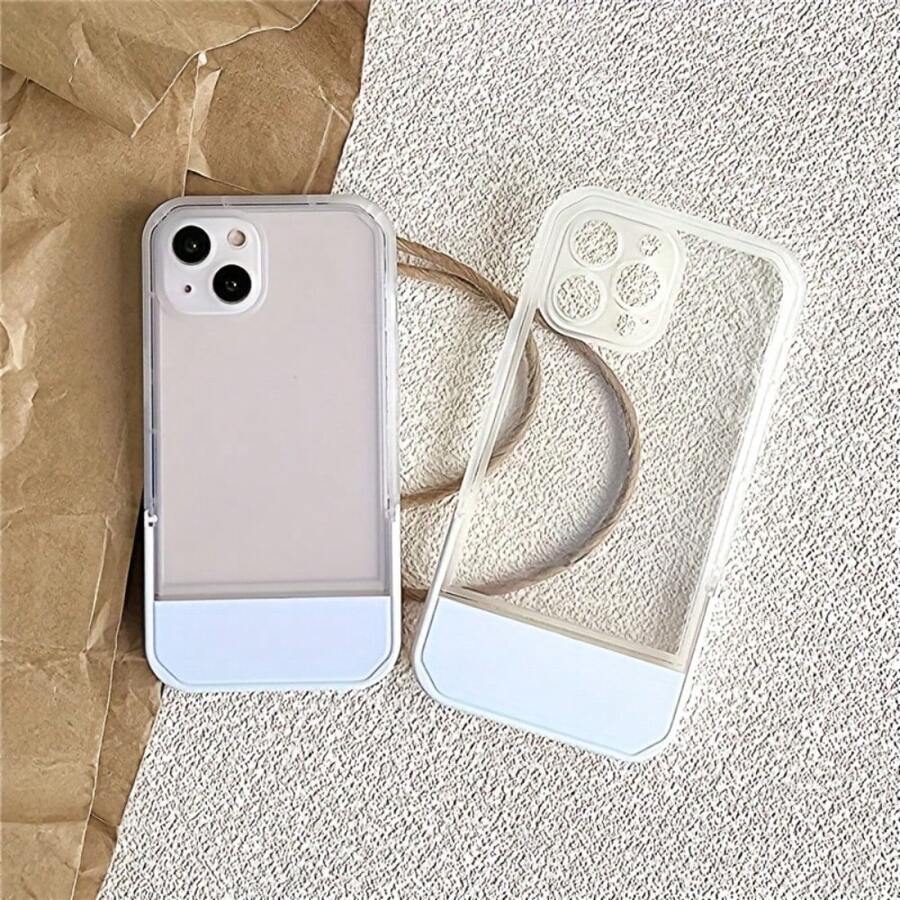 Transparent Phone Case With Luxury Stand, Fit For IPhone 14, 13, 12 Pro Max And 11 Series