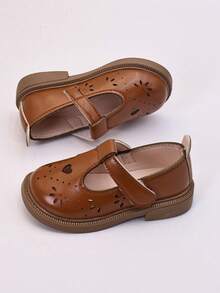 Toddler Girls' Soft Sole Solid Color Princess Casual Shoes, New Spring/Summer 2023 Korean Version - Brown - View 6