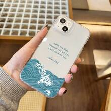 Funda de teléfono a prueba de golpes Funda de teléfono: Isaías 43:2 Escrituras de la Biblia Estética de océanos Decoración de primavera Funda transparente para iPhone 16 Pro Max Funda clara 11 12 13 14 15 Pro Max Plus XR Funda transparente Regalos cristianos para hermana mujeres hombres Protección contra caídas - 1 pieza - Ver 7