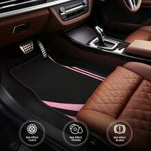 4pcs All-Weather Anti-Slip Polyester Car Floor Mats, Car Accessories, Car Protective Pads, Fit For Cars And SUVs - Perfect Holiday Gift For Everyone, Car Interior Accessories, Women Car Interior, Car Supplies - Multicolor - View 2