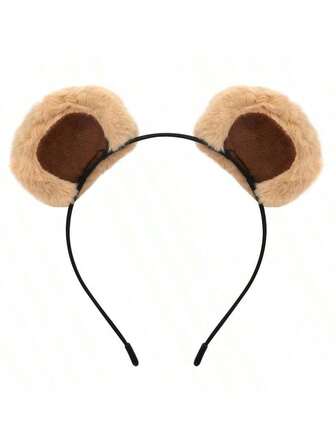 2/1 Stück süßer Teddybär Ohren Haarreif, frei bewegliche Ohr Dekoration, perfekt für Party Rollenspiele