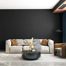 1 Roll Matte Black Peel And Stick Removable Wallpaper, PVC Vinyl Modern Matte Texture Solid Color Self-Adhesive Wall Decal, Suitable For Living Room, Bedroom, Kitchen, Wall Decor, Room Decor And Home Decor Wall Paper Wall Stickers Bedroom Decor