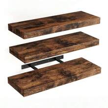 [1/2/4 件套 / 厚度 0.59 英寸 * 宽度 5.8 英寸 * 长度 15.7 英寸] 浮动壁挂式储物架，1 层浮动架，展示架，书架，相框装饰架，厨房香料瓶收纳架，办公室小雕像展示架，卧室床头柜装饰架，棕色/黑色/白色可选，适用于卧室/厨房/书房/客厅/浴室]