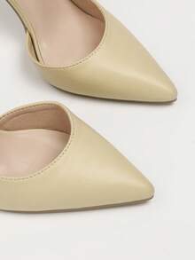 Retro Sexy Nightclub Slim High Heel Shoes, Women's Super High Heel Pointed Toe Hollow Out Pumps, Elegant Ladies High Heels, Closed Toe Slip-On Pumps