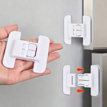 8/14pcs Refrigerator Anti-Open Lock, Water Dispenser Lock, Drawer Lock, Refrigerator Door Protector, RV Refrigerator Lock