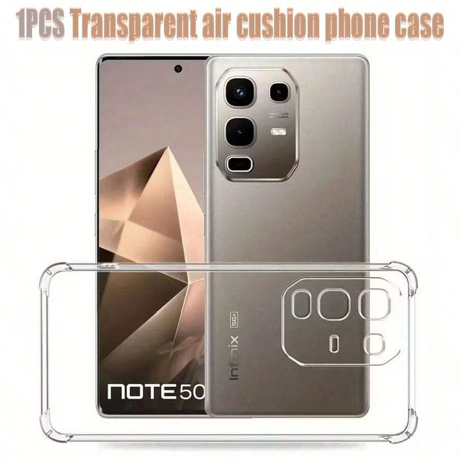 一款透明防震的Infinix、T、Ecno手机壳。这款手机壳采用简约纯色设计，可作为手机保护套。它采用四角防震透明结构，由TPU材料制成。 - 無色 - 查看 1