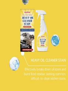 jakehoe 1pc Heavy Duty Degreasing Cleaner, Portable And Easy To Clean, Suitable For Removing Grease, Stains, And Residue From Oven, Stovetop, Pans, And More - Multicolor - View 6