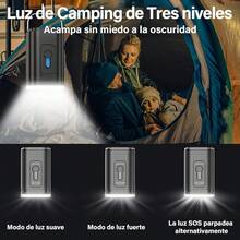 VOURTM Bomba de Aire Eléctrica, 3 En 1 Bomba de Aire Portátil con Luz de Camping, Inflado y Desinflado Rápido, Equipado con 5 Boquillas y 1200 mAh Batería,para Colchón Inflable,Flotador,Juguetes - Negro - Ver 6