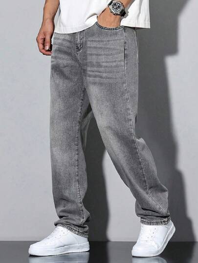Tween Boy Casual Pocket Enkla jeans jeans, för vardagsbruk