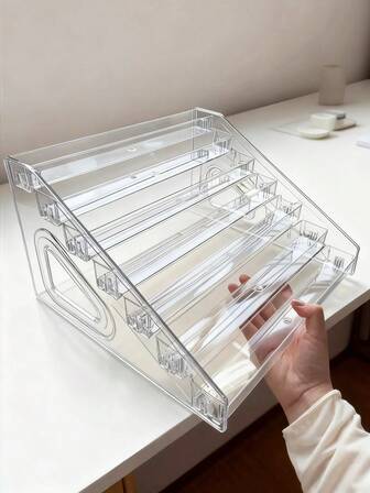 1 Pc 7/5/3 Layer Type, Multifunctional Acrylic Display Stand For Cosmetics, Toy Cars, Medals, Jewelry, Multi-Layer Stackable Design, Suitable For Bathroom, The Living Room, Dressing Table, And Cupboard Are Also Great Christmas Gifts