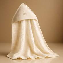Baby Hooded Bath Towel – 3 Layers 100% Cotton, Super Absorbent 1.00x0.85m Soft Premium Immediate Shipping - 米色 - 查看 5