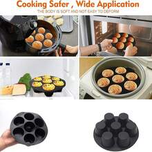 12个南瓜形可重复使用硅胶烘焙模具，不粘纸杯蛋糕衬垫，可水洗耐热，适用于烤箱、微波炉和洗碗机 - 隨機顏色 - 查看 11