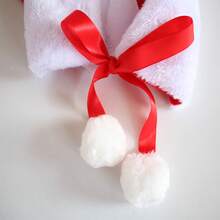 1pc Christmas Cloak Costume, Santa Claus Costume, Christmas Velvet Cloak