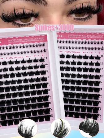 Espinas + 300D + Pestañas inferiores Grupos de pestañas largas de 6-18 mm Espinas de pestañas inferiores DD136pcs Grupos de pestañas voluminosas Pestañas individuales DIY Extensiones de pestañas en forma de punta Extensiones de pestañas en racimo de manga Tiras de pestañas de visón Pestañas gruesas Adecuado para actividades diarias, fiestas, escenarios y salidas nocturnas, es un regalo ideal para el Día de la Madre, Pascua, San Valentín, festivales de música, Navidad, Nochebuena y Acción de Gracias