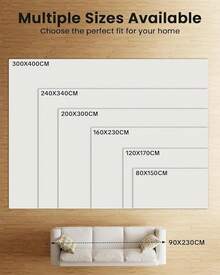 HOMFINE Green Vintage Rug Living Room 160 X 230 Cm Washable Short Pile Boho Rugs Soft Non-Slip Large Retro Rugs For Living Room Carpet For Bedroom Dining Room Kitchen