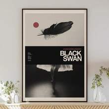 1 Pc Black Swan Movie Canvas Print Poster Minimalist Wall Art Decoration Retro Style Frameless Home Decor - Multicolor - View 1