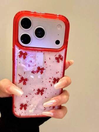 Transparent Butterfly Pearl Apple 15 Phone Case, Suitable For IPhone 16 Pro Max, New Apple 15 Pro Max High-End, 13, 14 Anti-Drop, 12 Silicone ProMax, 11 Female