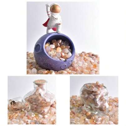 Polished Blue Apatite Crystals - 10 Oz, 0.5 Handpicked Natural Tumbled Gemstones Rocks, Pebbles Reiki, Chakra, Healing Home Decor