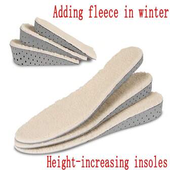 Invisible Height Increase Insoles Men Women Shoes Insole EVA Memory Foam Heel Lifting 2/3/4/5CM Taller Cushion Heighten Shoe Pad