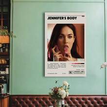 Framed Jennifer's Body Retro Vintage Poster | Minimalist Movie Poster | Retro Vintage Art Print | Wall Art | Home Decor For New Year, Halloween, Thanksgiving Day, Christmas, For Room Decor, Room Painting, Living Room Painting, Halloween Decor, Bathroom Decor, Home Decor, Wall Decor, Bedroom Decor. - In ngẫu nhiên - Xem 4