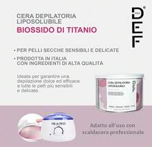 DEF Cera Depilatoria al Miele, Titanio e Azulene in Barattolo da 400ml – Per Scaldacera – Uso Professionale e Domestico