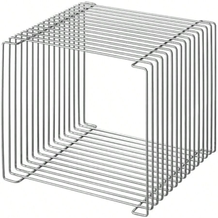 TUIYIDUO サイドテーブル コーヒーデスク 35x35x35.3cm 金属 ワイヤー ナイトテーブル ウォールシェルフ シェルフ スクエア 床置き 壁掛け 重ね置き おしゃれ 北欧 モダン マルチ インテリア 収納 - 写真の通り - チェックする 1