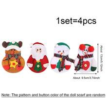 1套(4入)-聖誕節卡通餐具包裝裝飾
