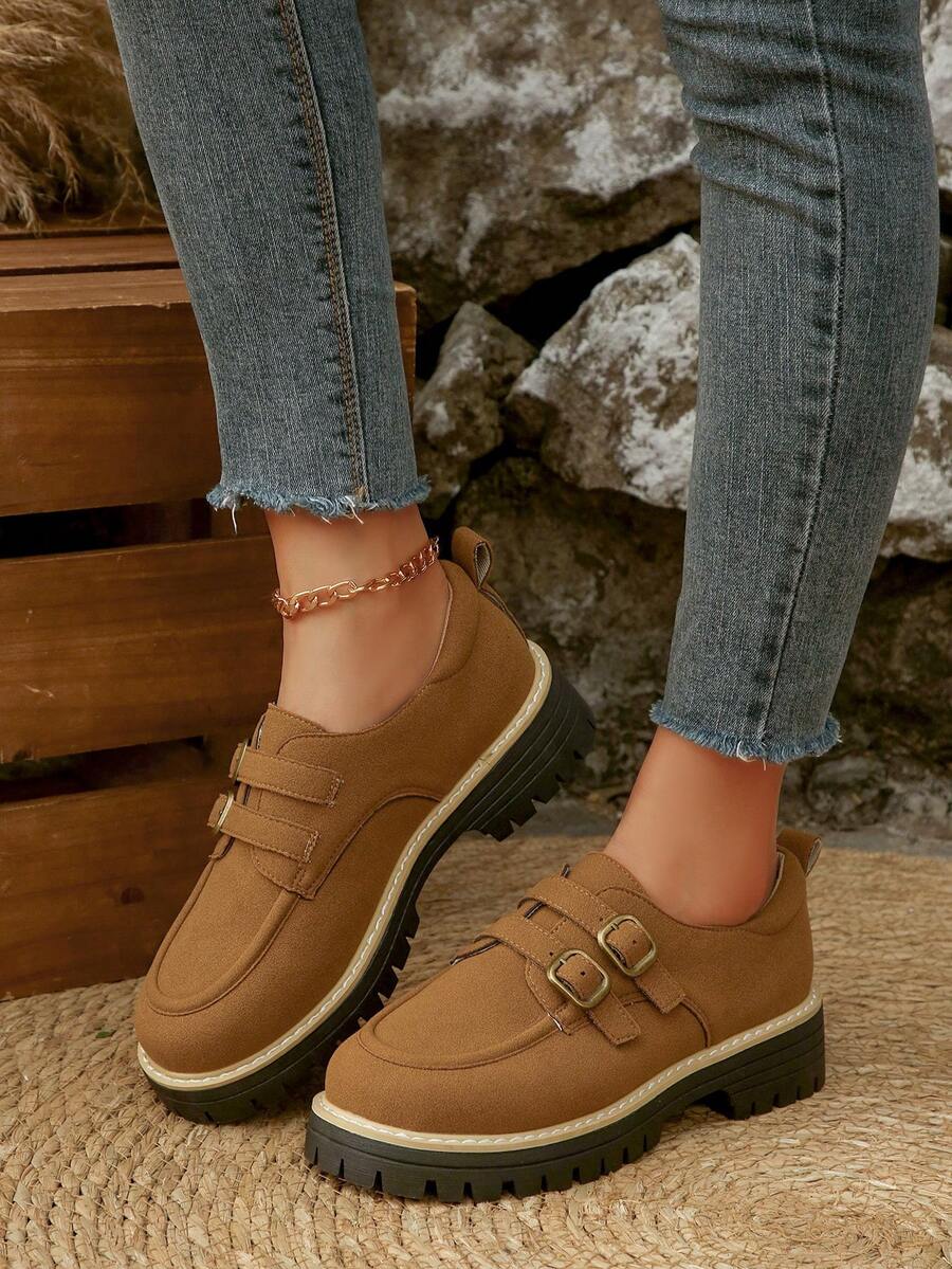 1双女士正装鞋 女士鞋 黑色高跟鞋 秋季优雅女士运动鞋 女士冬季鞋 2025新款女士热门鞋款 新款Loft流行鞋 女士新款鞋，乐福鞋