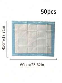 50片一次性透气防漏吸水婴儿尿布垫，可折叠便携，适合外出妈妈 - 彩色 - 查看 6