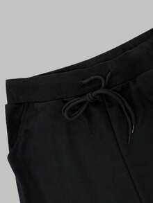 Men's Two-Piece Set, Casual Round Neck Long Sleeved Hooded Sweatshirt And Sweatpants Set, Lightweight Sweatshirt Set, Suitable For Spring And Autumn Seasons, Sweatshirt Set, Sweater Hooded Sweatshirt, Sports Top, Jogging Pants, Sports Pants, Hooded Sweatshirt, Jogging Pants, Sweatshirt, Pants, Hooded Top, Sports Pants, Jogging Pants - 黑色+黑色 - 查看 6