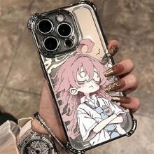 Funda de Teléfono Elegante y Bonita con el Carácter Anime Takanashi Hoshino, Compatible con Modelos de 17, 16, 15, 14, 13, 12, 11,, Pro,, X, XR y XS.Tiene un Color Electrochapado de Alta Gama y Ofrece Protección a Prueba de G17  17promax - Plateado - Ver 4