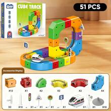 Electric High-Speed Rail Building Blocks, Mini Train, Assembly Toys For Children And Boys, Self-Driving, STEAM Educational Model, Birthday Gift