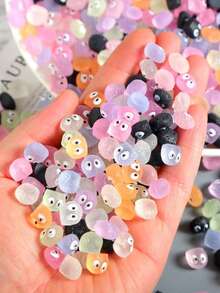 5 件、10 件、15 件、30 件、50 件、100 件彩色迷你煤球树脂工艺装饰，微景观 DIY 小型装饰品，无需胶水 - 彩色 - 查看 15