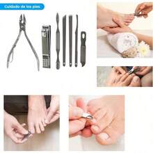 Set de Manicure profecional 19 piezas acero inoxcidable portatil compacto Cortauñas Alicate ROJO - Rojo - Ver 7