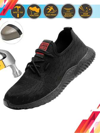 Dian Sen Christmas Gift Steel Toe Safety Shoes, Men's Work & Sports Shoes, Steel Toe Boots, Easy To Wear Work Safety Boots, Breathable Sports Work Shoes, Men's Boots, Work Safety Shoes, Men's Safety Boots, Anti-Smash Work Shoes, Steel Toe Shoes, Men's Work Boots