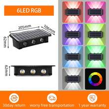 CANMEIJIA Large Size Solar Powered Outdoor LED Wall Light, Waterproof RGB Switchable Lighting, Energy Saving Vintage Home Decoration Wall Lamp, Suitable For Garden/Parking Lot/Exterior Corridor/Entrance/Patio/Flower Bed/Intersection/Exterior Wall/Interior Wall/Rooftop Fall Decor House Decor Outdoor Decor For Valentines Decor