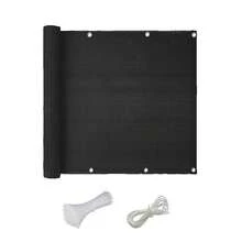 Pantalla de privacidad para valla de 90 cm x 5 m, para balcón, cubierta de privacidad, parabrisas para porche, terraza al aire libre, patio, balcón, para cubrir el sol, Valla de privacidad de 2.95 x 16.4 pies, cubierta de sombra de esgrima resistente para pared, jardín, patio trasero - Negro - Ver 6