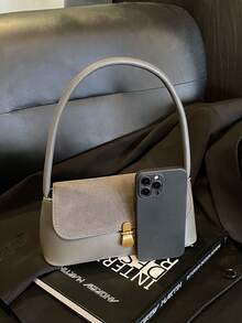 2025 Retro Niche French Baguette Bag, New Fashion French Underarm Bag, Shoulder Handbag, Commuter Bag - Grey - View 5