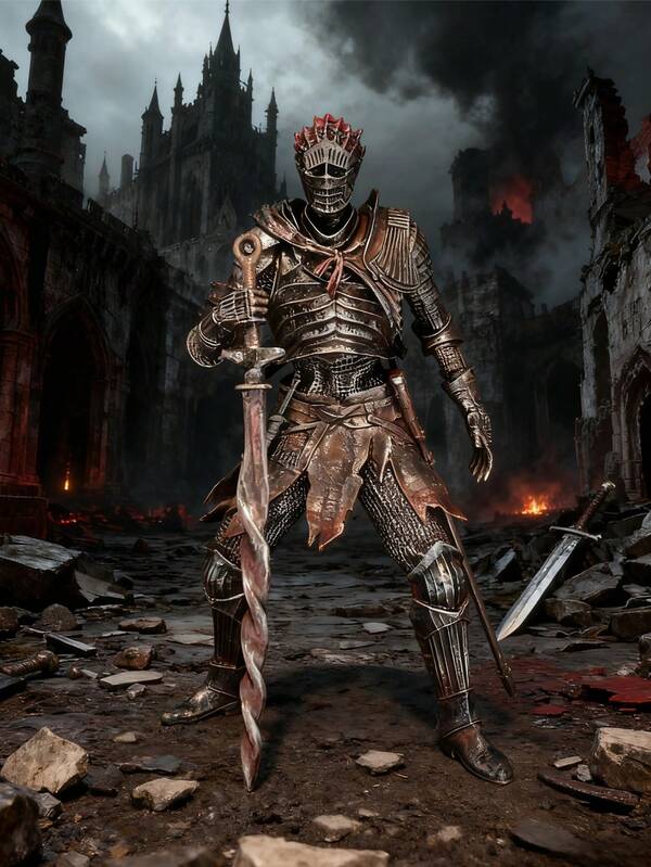 Dark Soul-18cm/7.1inch Knight Exquisite Figurine Character Handheld Collection Mo-Del Toy For Car/Desk/Home Decor PVC Figurine Statue Or Fan's Gifts/Collectible Gift, Decorative Item Suitable For Game World