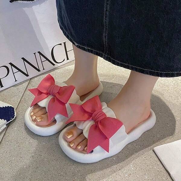 Women's Cute New Outdoor Slippers, Fashion Soft Bottom Beach Anti-Slip Indoor Bathroom Slides