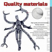 3D打印个性化玩具人偶，T13可动人偶配件，第13号假人T13多关节可动人偶，收藏家桌面摆件T-13可动3D打印玩具 - 彩色 - 查看 6