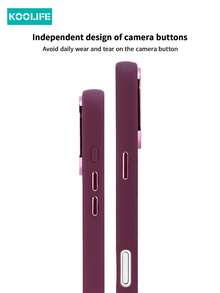 KOOLIFE 1pc Apple 17 Electroplated Soft-Feel Matte Magnetic Adsorption Case With Magnetic Wireless Charging, Anti-Slip Anti-Drop, Soft-Feel Matte, Raised Camera, Ultra-Thin Hard Shell, PC+TPU, Compatible With IPhone 17 ProMax/17/17 Pro/17 Air/16/16 Pro/16 Plus/16 ProMax/11/11 Pro/11 ProMax/12/12 Pro/12 ProMax/13/13 Pro/13 ProMax/14/14 Plus/14 Pro/14 ProMax/15/15 Pro/15 Plus/15 ProMax, S25 Ultra/24 Plus/23/22