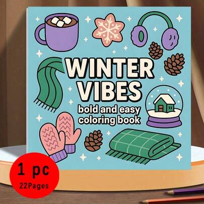 A Winter Atmosphere Book -22 Comfortable Winters, Suitable For Giving To Friends, Couples, And Family, Suitable For Parties, Valentine's Day Birthdays, And Other Holidays. Painting And Study Supplies, Page 22,Book,Colouring Book,Coloring Book,Art Supplies Colouring Book Adult Adult Coloring Books Coloring Books For Adults Coloring Books,Back To School,Supplies,Book,120G Paper ﻿