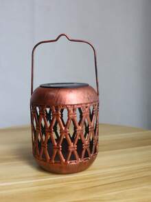 1PC Solarlights,Solar Outdoor Lights,Solar Bamboo Lantern,Solar Lantern Outdoor Waterproof Solar Light For Outdoor Hanging Solar Light Outdoor Solar Light Decoration For Garden,Yard,Patio,Porch,Trees,Lawn,Path,Retro And Exquisite,Metal,European-Style Wrought-Iron Decorative Hanging Ornaments.They Are In A Baroque Style And Serve As Decorative Hanging Pieces,Wall Decor,Room Decor,Home Decor,Fall Decor