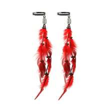 Bohemian Style Feather And Tassel Hair Clip - Retro Style Metal Hair Clip With Colorful Feathers, Suitable For Beach Vacations And Exotic Clothing, Beach Accessories Fashion Hair Bands Elegant Headbands Women Bandanas Winter Hair Accessories