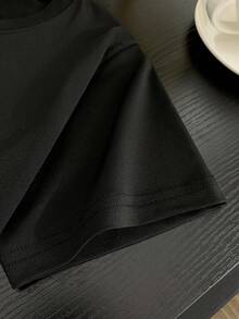 男童休闲圆领短袖T恤，恐龙印花 - 黑色 - 查看 6