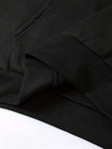 Sudadera con capucha negra y amarilla con estampado de avión y MODE - Sudadera de estilo urbano con tema de aviación con bolsillos, suéter casual suelto, adecuada para el invierno, ropa cálida lavable aáquina, adecuada para estudiantes y atuendos casuales (diseño de MODE) - Negro - Ver 4
